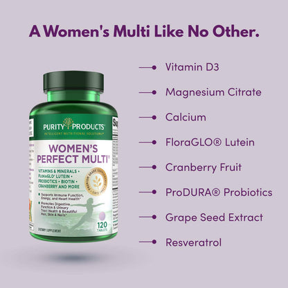 Women's Perfect Multi con vitaminas y minerales enfocados en la salud femenina