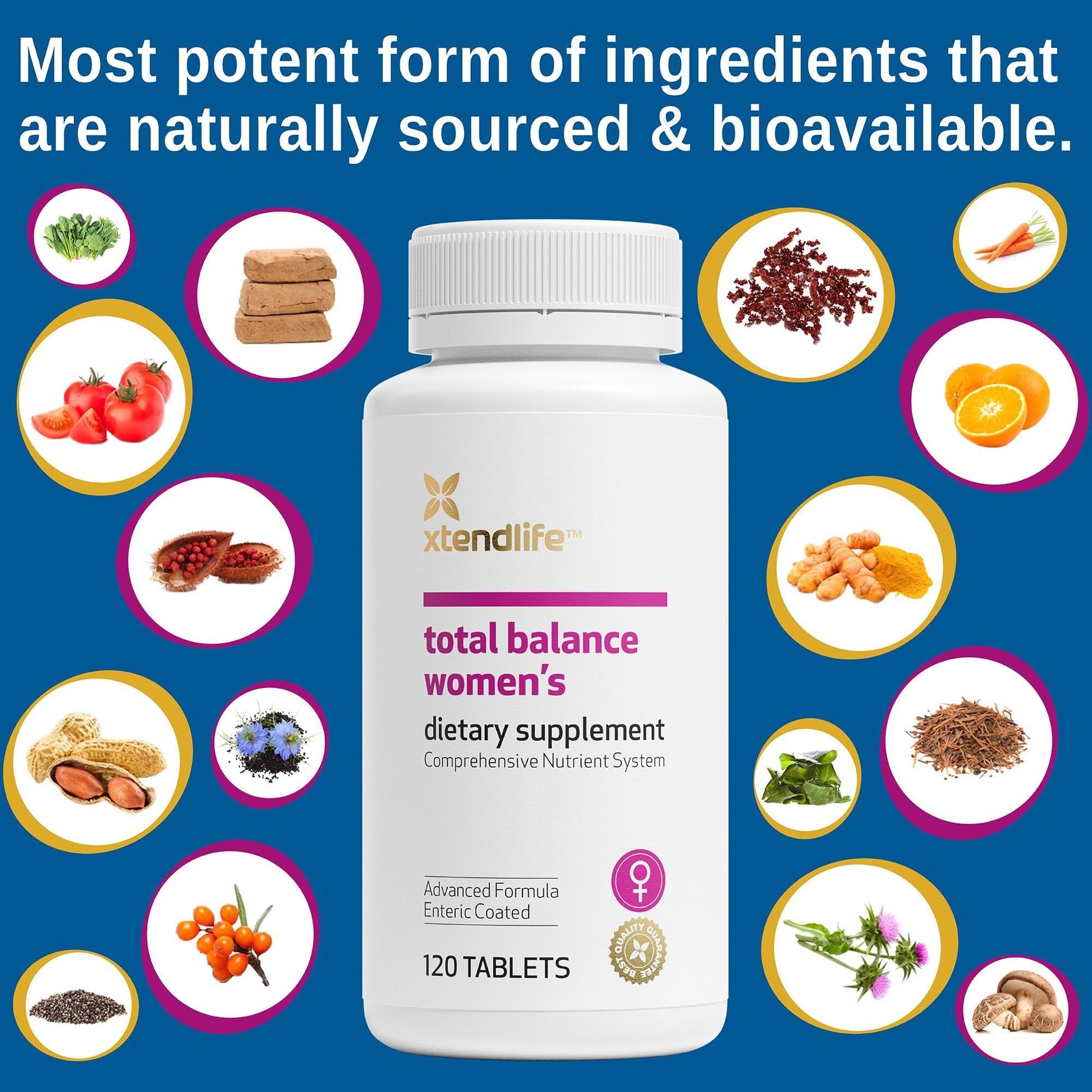 Ingredientes naturales en Xtendlife multivitamínico