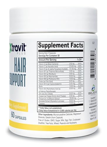 Xtravit Hair Support biotina y minerales para el cabello