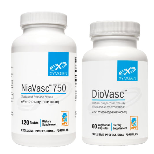 XYMOGEN NiaVasc suplemento niacina liberación prolongada frasco