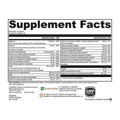 XYMOGEN ActivNutrients sin gluten ni lácteos