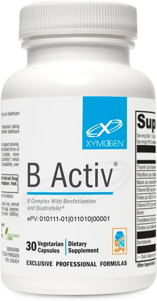 Xymogen complejo vitamina b envase frontal 30 cápsulas