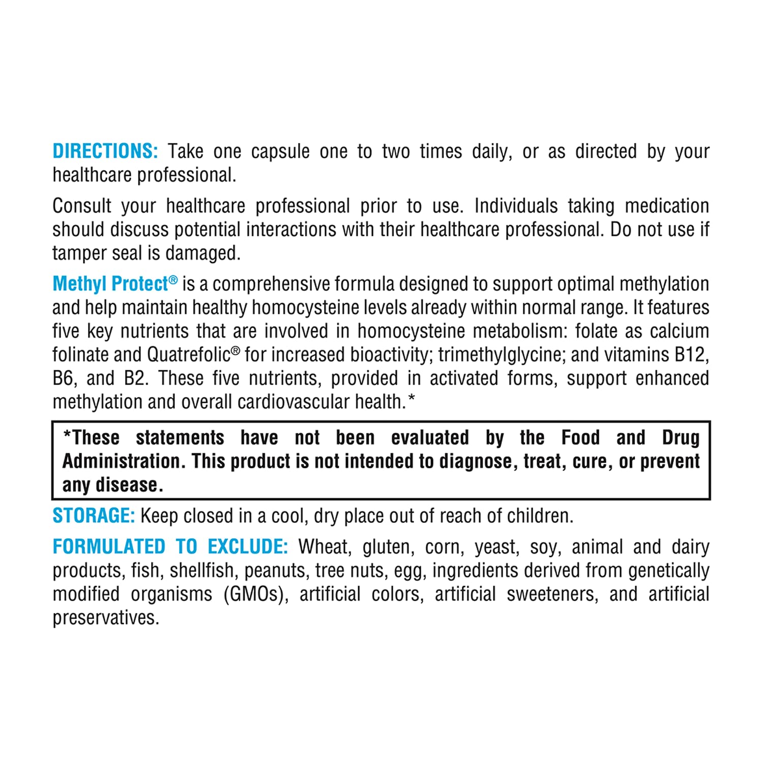 XYMOGEN Methyl Protect suplemento vitaminas B metiladas
