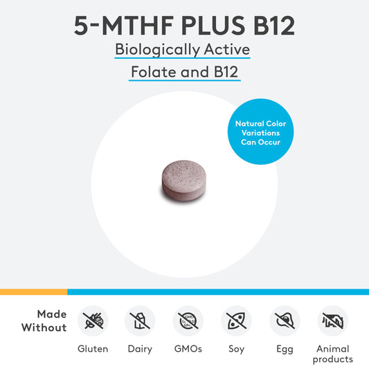 Tabletas XYMOGEN 5-MTHF y Metil B12 rápida disolución