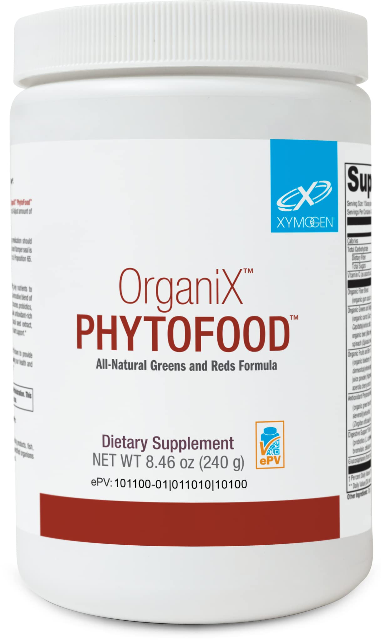 Detalle combinación XYMOGEN vitamina D y OrganiX polvo