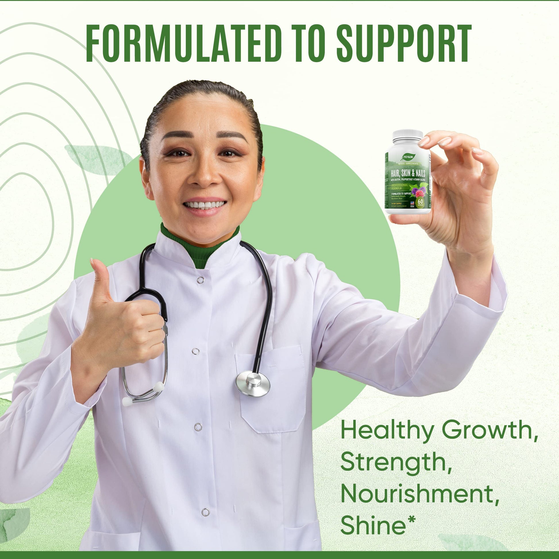 YEVANI fórmula super mezcla para cabello y piel saludables