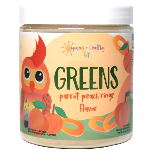 Young Healthy Fit polvo de verdes para niños sabor Parrot Peach