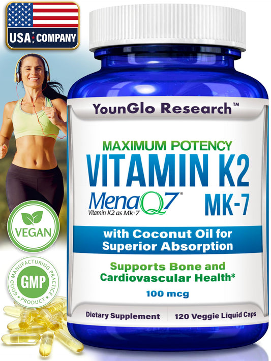 YounGlo Research vitamina k2 mk7 cápsulas líquidas veganas