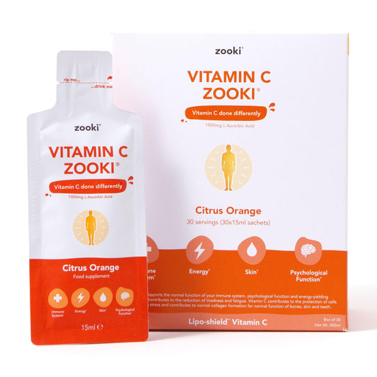 YourZooki vitamina c liposomal 1000mg sachets líquidos naranja
