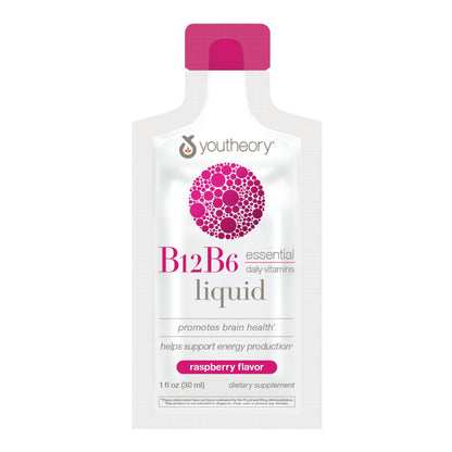 Youtheory suplemento vitamina B12 y B6 sabor frambuesa