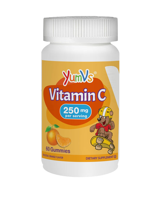 YUM-V's gomitas de vitamina c sabor naranja para niños