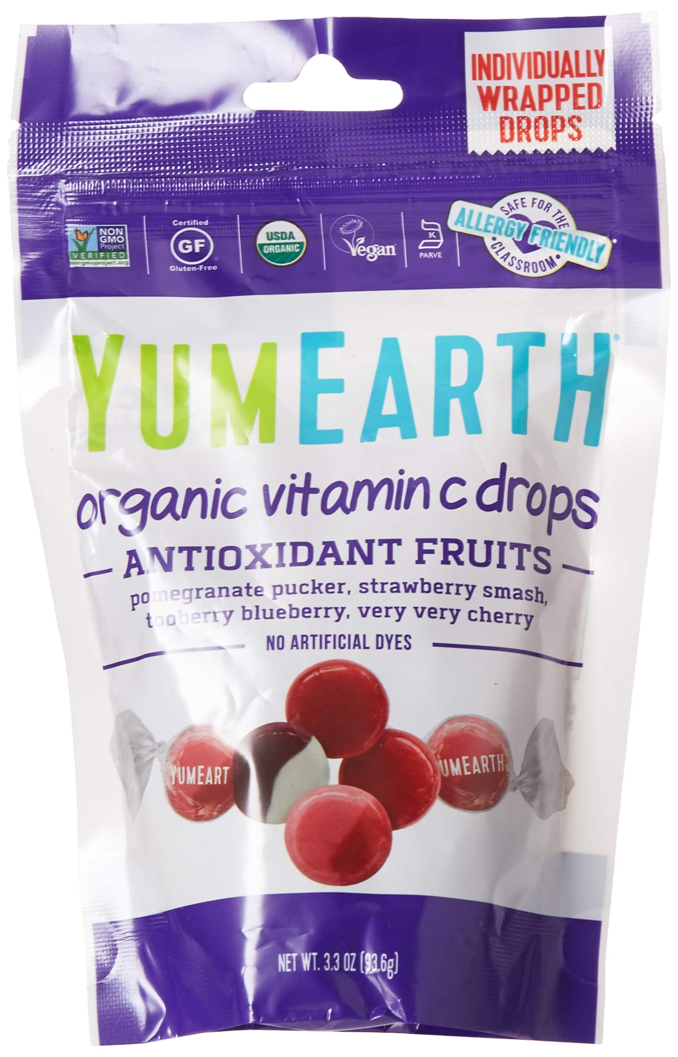 Bolsa de gotas Yummy Earth vitamina C orgánicas