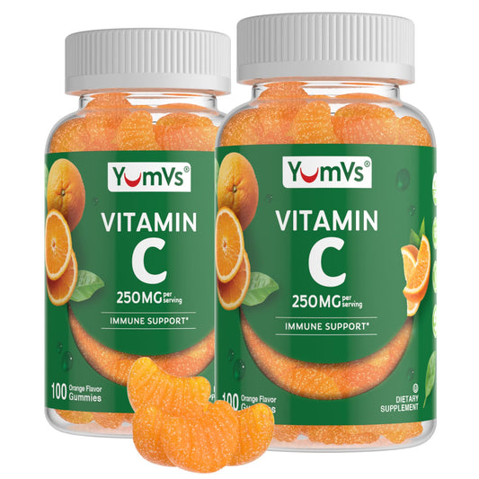 YumVs gomitas vitamina c 250 mg sabor naranja apoyo sistema inmunológico