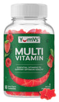 Yum-V's Jaleas Multivitamínicas para adultos, botella color verde