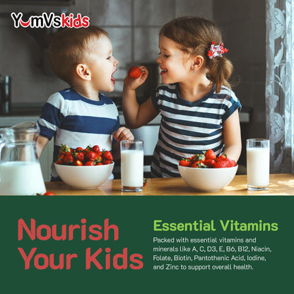 Información nutricional de YumVs Kids Multivitaminas.