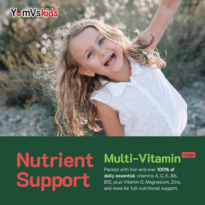 Sello de ingredientes libres de lácteos y kosher en multivitaminas YumVs.