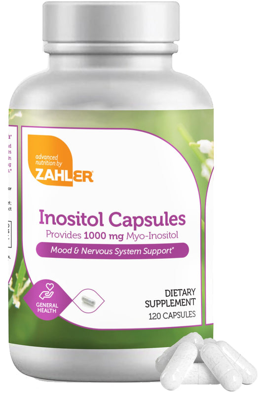Zahler cápsulas inositol suplemento para soporte hormonal mujer