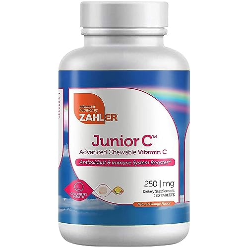 Zahler Junior C vitamina C masticable sabor naranja 180 tabletas