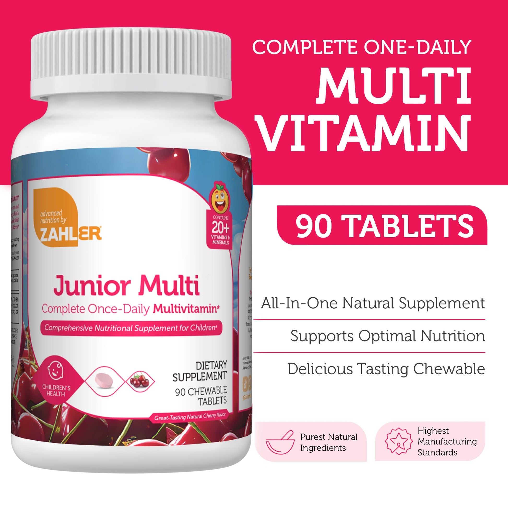 Zahler multivitamínico junior, soporte inmune y desarrollo
