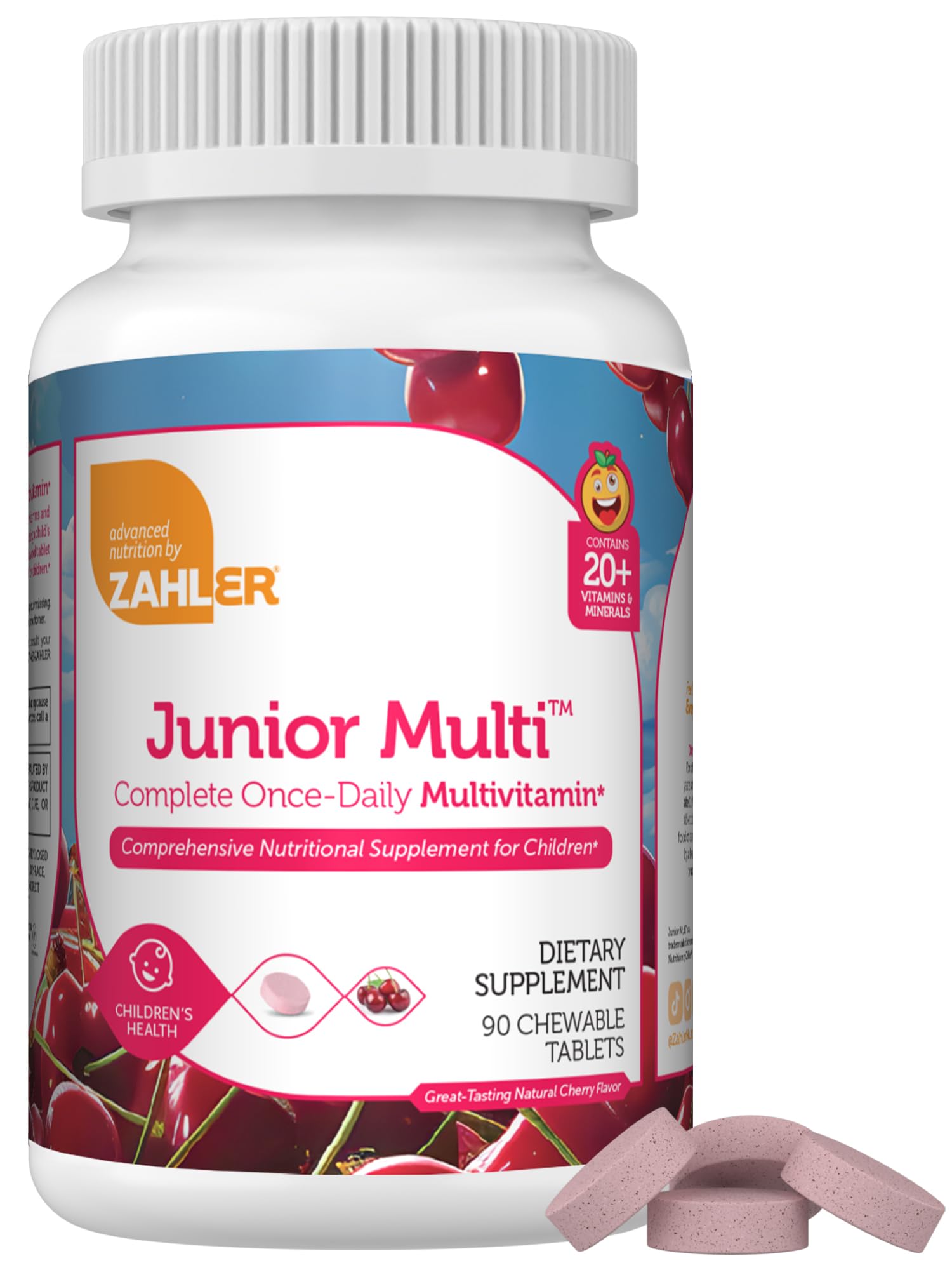 Zahler multivitamínico masticable niños sabor cereza 90 tabletas