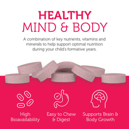 Zahler tabletas multivitamínicas para niños, sabor cereza