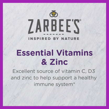 Zarbee's vitaminas C D y zinc sabor tropical