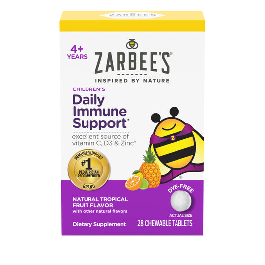 Zarbee's vitaminas inmunidad para niños 28 tabletas tropicales