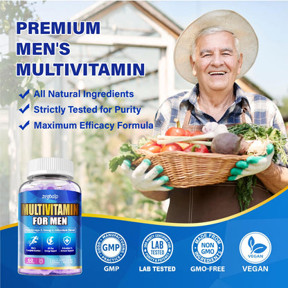 Etiqueta nutricional multivitaminas para hombres Zegbalp