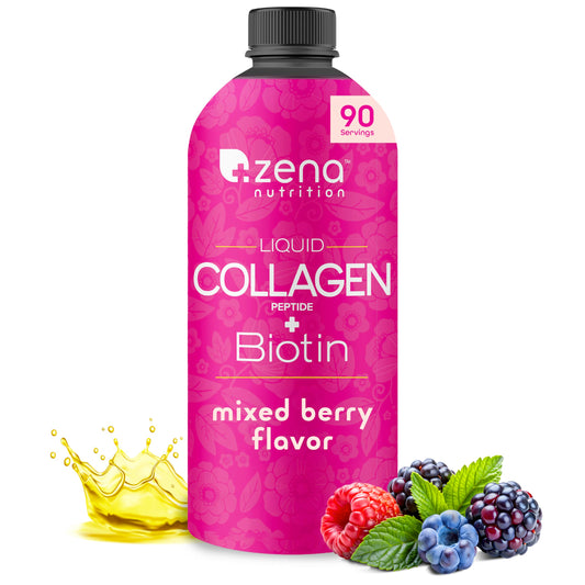 Zena Fit Nutrition colágeno líquido botella sabor mixed berry