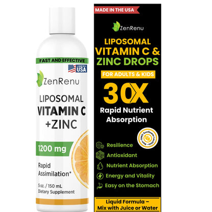 Zenrenu vitamina c liposomal y zinc bebida líquida 150 ml