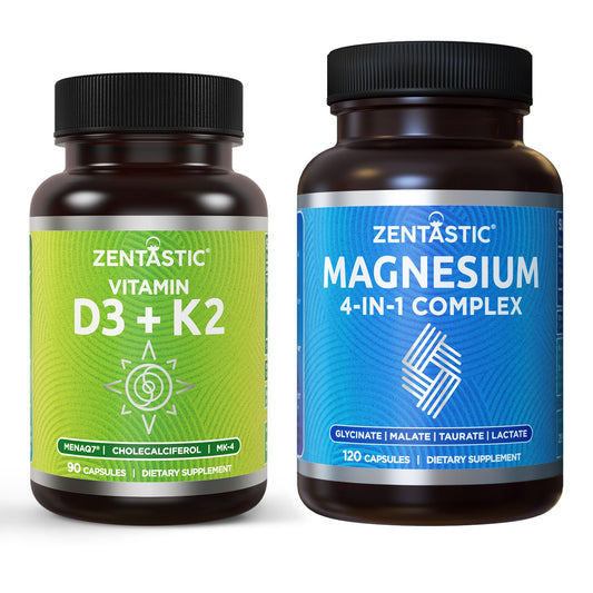 Suplemento Zentastic complejo vitamina D3 K2 y magnesio quelado
