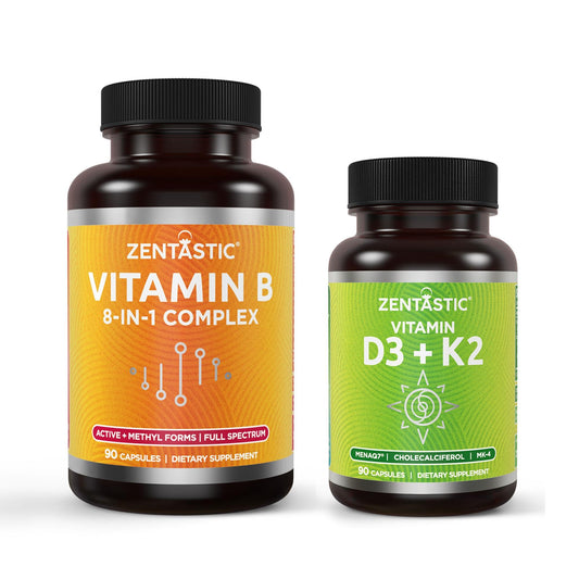 Zentastic suplemento vitamina D3 K2 complejo B alta absorción