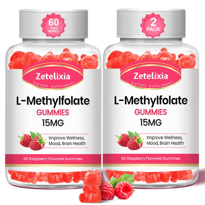 Botellas de goma de L-Metilfolato Zetelixia - 120 unidades