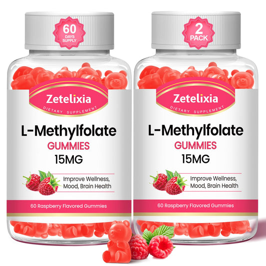 Botellas de goma de L-Metilfolato Zetelixia - 120 unidades