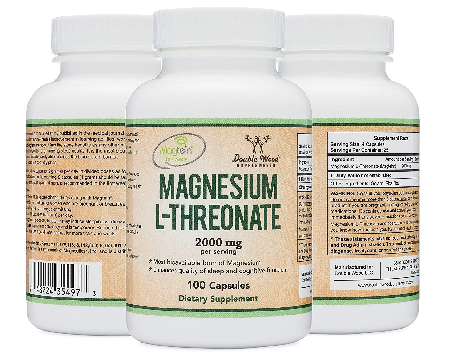 Frasco cápsulas vitamin d3 k2 y magnesio para función cerebral y huesos