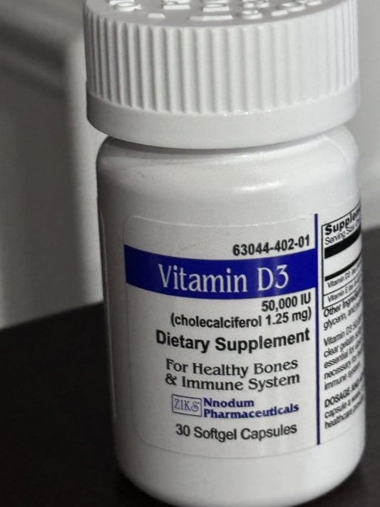 Suplemento vitamina d3 ziks 50000 iu 30 cápsulas blandas