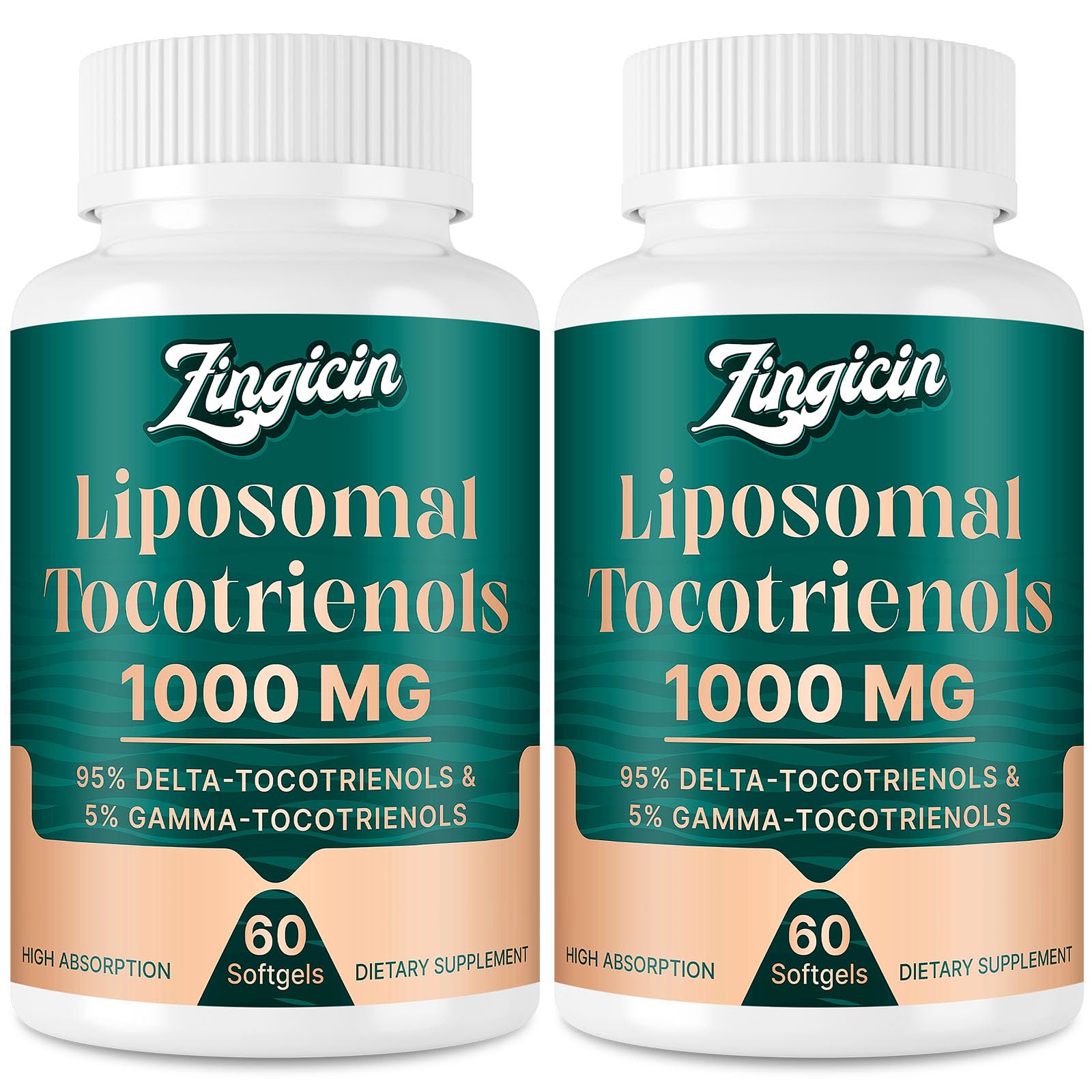 Zingicin Vitamina E tocotrienoles liposomal 120 cápsulas blandas
