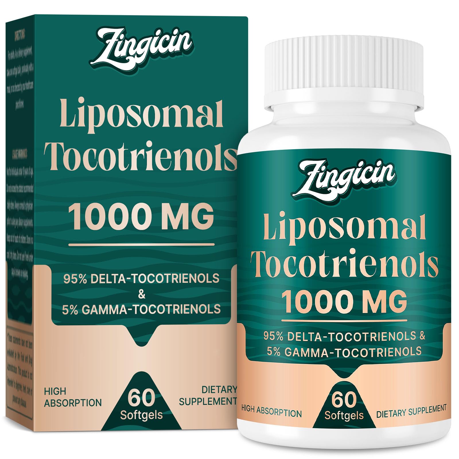 Zingicin vitamina e tocotrienoles liposomal botella
