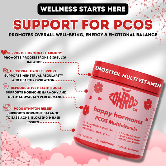 Cápsulas rosas ZOHROJ multivitamínico para equilibrio hormonal