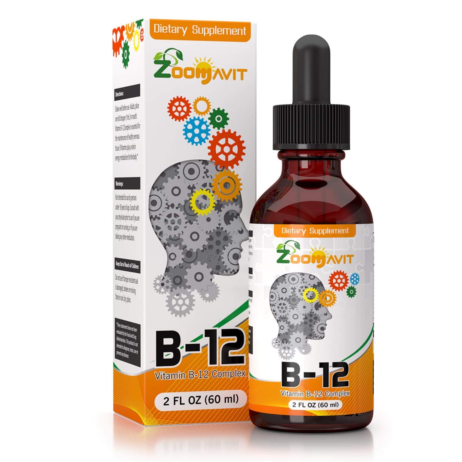 Zoomavit gotas líquidas complejo vitamina B 2 onzas frasco