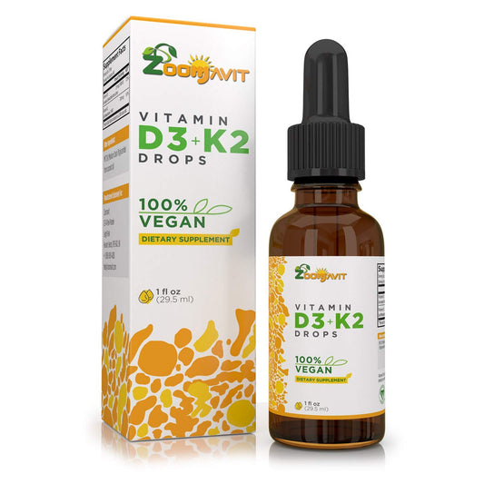 Zoomavit gotas líquidas vitamina d3 k2 vegano apoyo óseo e inmunológico
