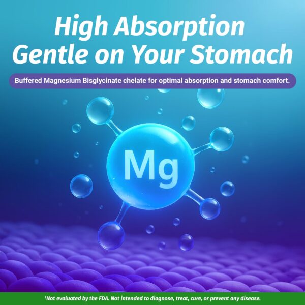 Etiqueta frontal de producto Magnesio Bisglicinato