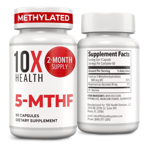 Version 1.0.0 Frasco de 10X Health 5-MTHF Methylfolate