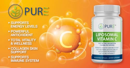 Paquete de 180 cápsulas PURE vitamina C liposomal