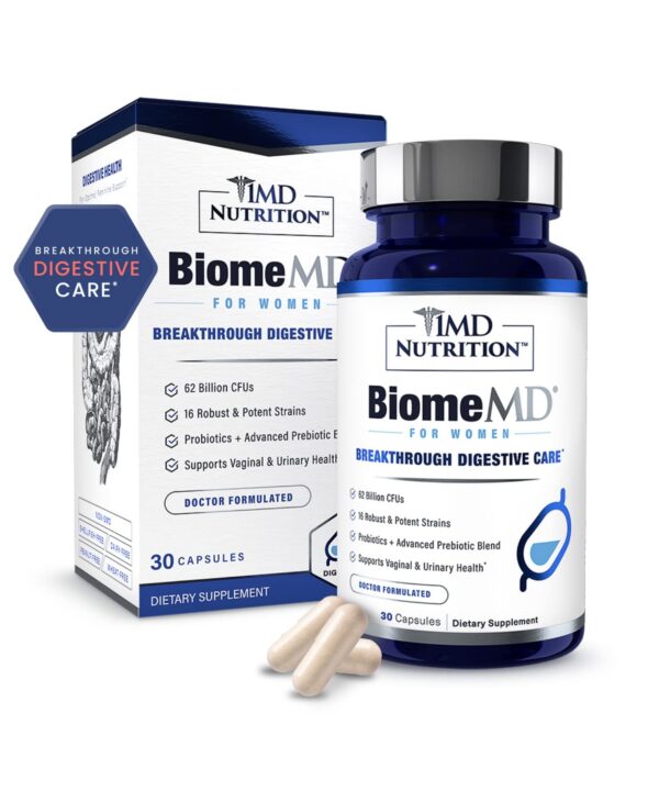 1MD Nutrition BiomeMD probióticos para mujeres 30 cápsulas