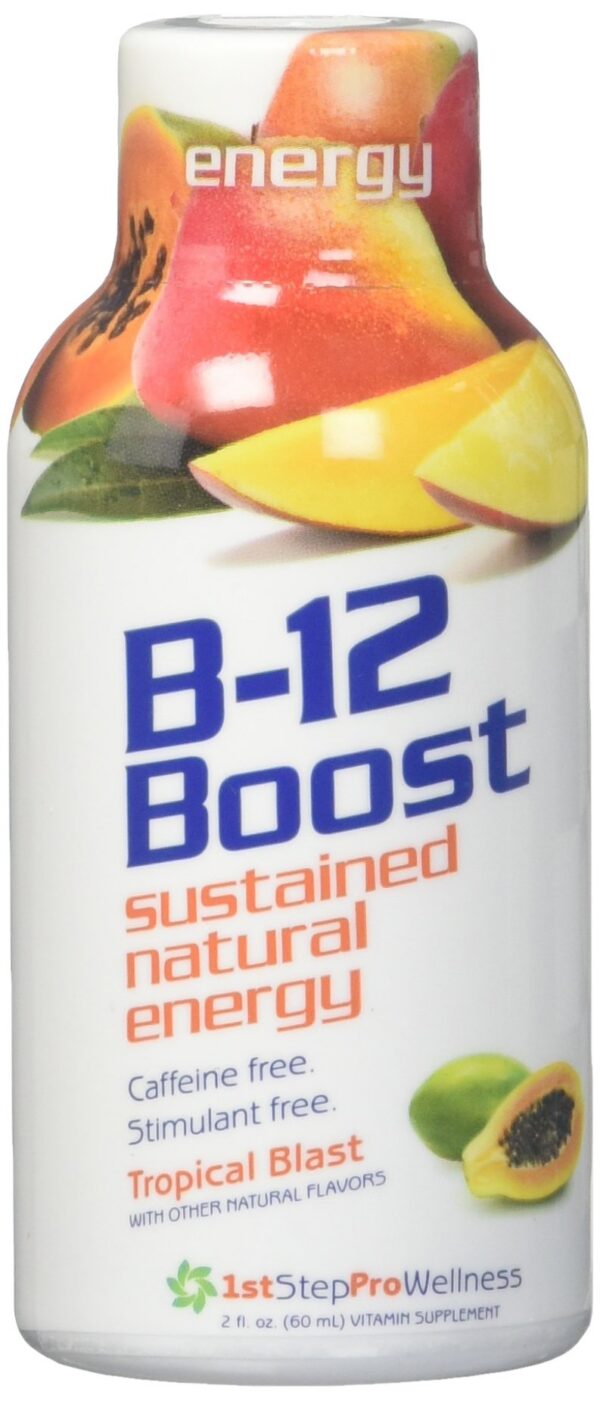 Version 1.0.0 1st Step for Energy inyección vitamina B-12 sabor tropical blast