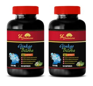 2 botellas suplemento Ginkgo Biloba 50:1 Skin Care Solution