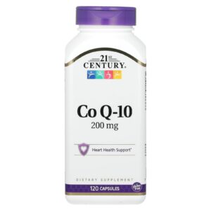 Frasco 21st Century Co Q10 200 mg 120 cápsulas