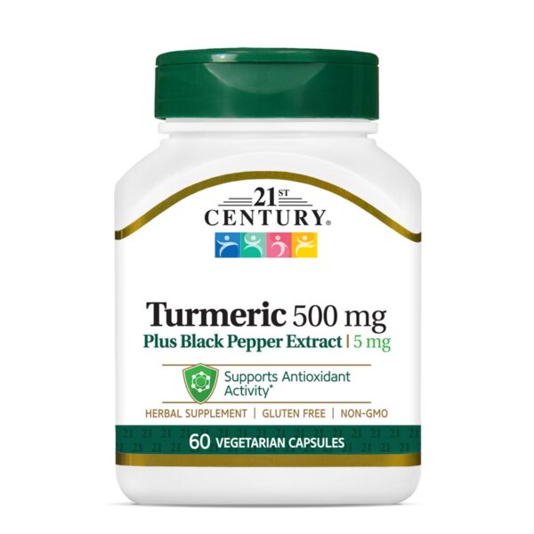 21st Century Cúrcuma 500 mg - 60 cápsulas