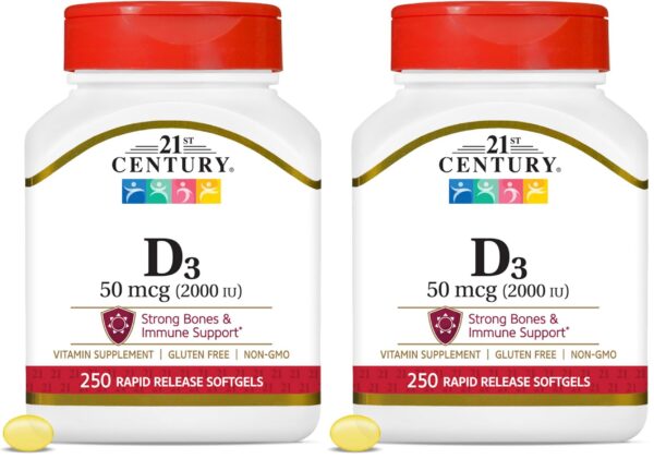 21st Century D3 cápsulas blandas frente